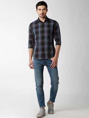 black checkered casual shirt - 16132923 - Standard Image - 4