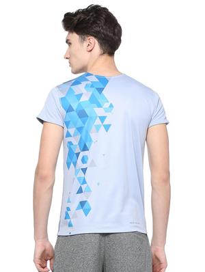 blue polyester all over print t-shirt - 16133116 - Standard Image - 2