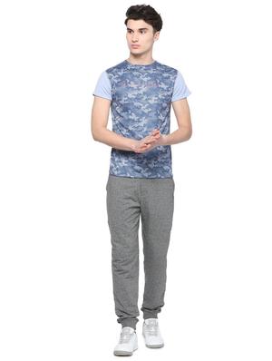 blue polyester all over print t-shirt - 16133116 - Standard Image - 3