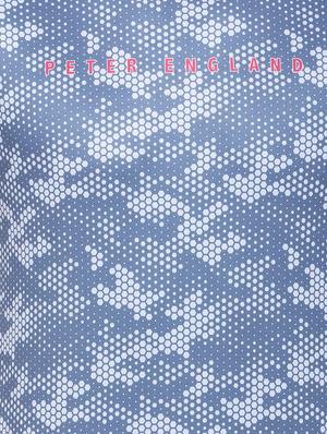 blue polyester all over print t-shirt - 16133116 - Standard Image - 4