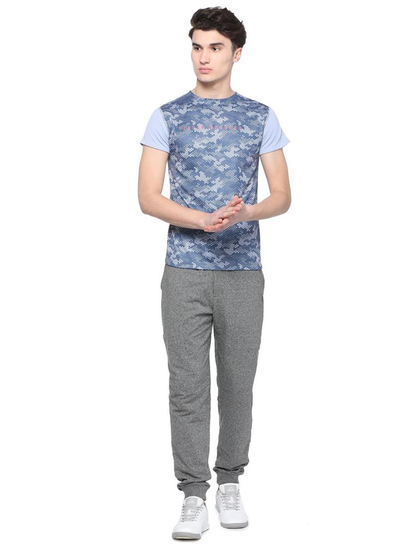 blue polyester all over print t-shirt - 16133116 - Zoom Image - 3