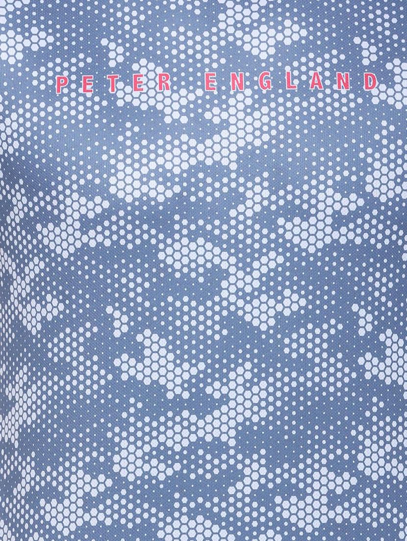 blue polyester all over print t-shirt - 16133116 - Zoom Image - 4