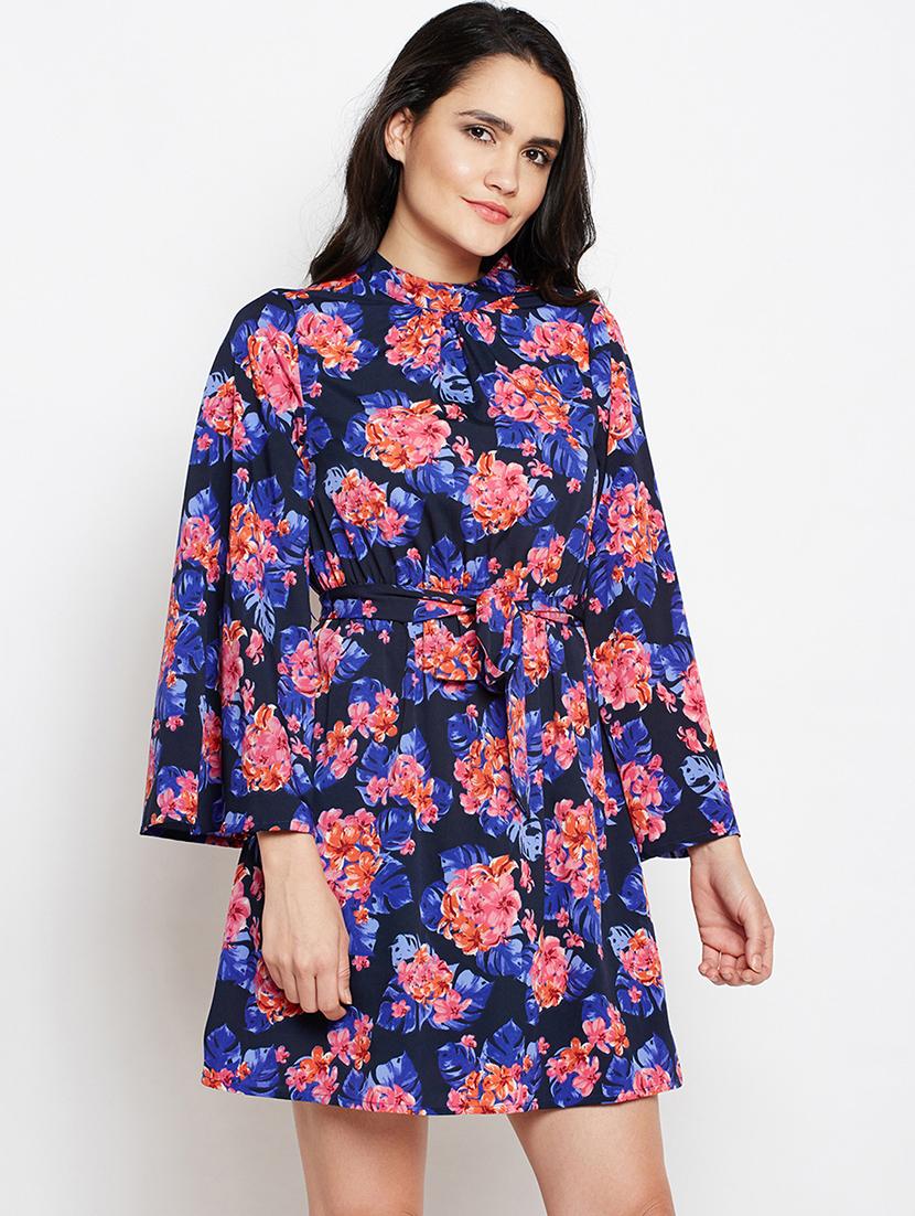 tie up floral a-line dress - 16133534 - Zoom Image - 2