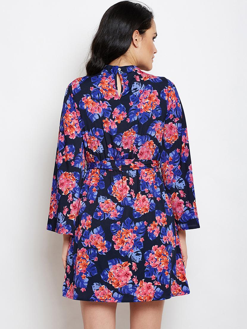 tie up floral a-line dress - 16133534 - Zoom Image - 3