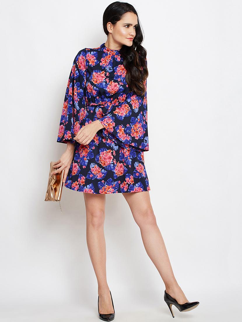 tie up floral a-line dress - 16133534 - Zoom Image - 4