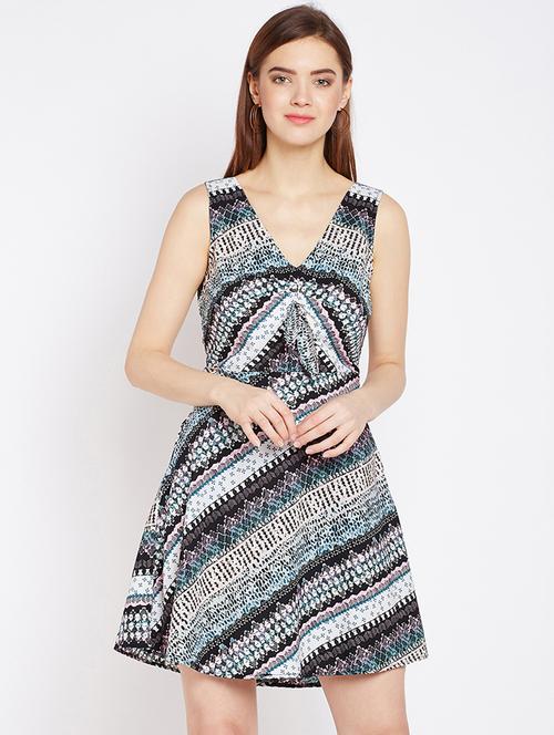bohemian print a-line dress - 16133559 - Standard Image - 1