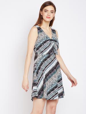 bohemian print a-line dress - 16133559 - Standard Image - 2