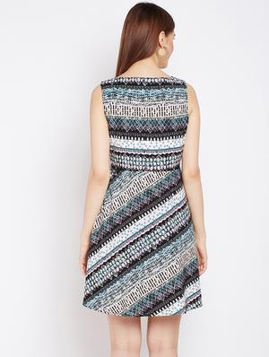bohemian print a-line dress - 16133559 - Standard Image - 3