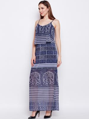 side slit layered maxi dress - 16133560 - Standard Image - 2