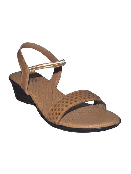 brown back strap wedges - 16134172 - Standard Image - 1
