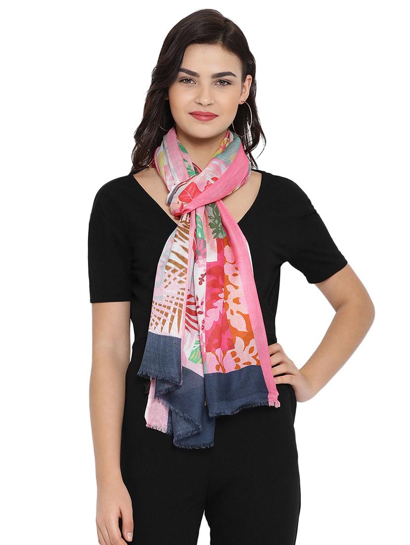 pink modal silk stole - 16134420 - Zoom Image - 1