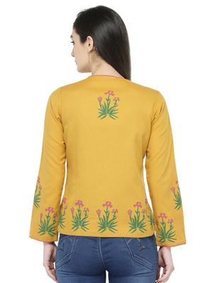 floral block printed jacket - 16134880 - Standard Image - 3