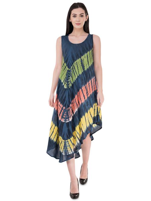 tied and dyed asymmetric dress - 16134982 - Very Small Image - 1