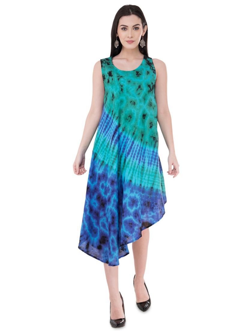 tied and dyed asymmetric dress - 16134987 - Zoom Image - 1