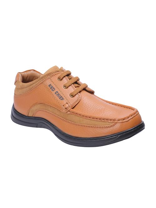 red chief tan leather lace-up shoes - 16135030 - Very Small Image - 1