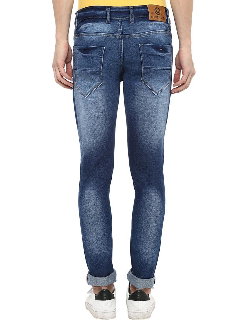 blue cotton patched jeans - 16135111 - Zoom Image - 3