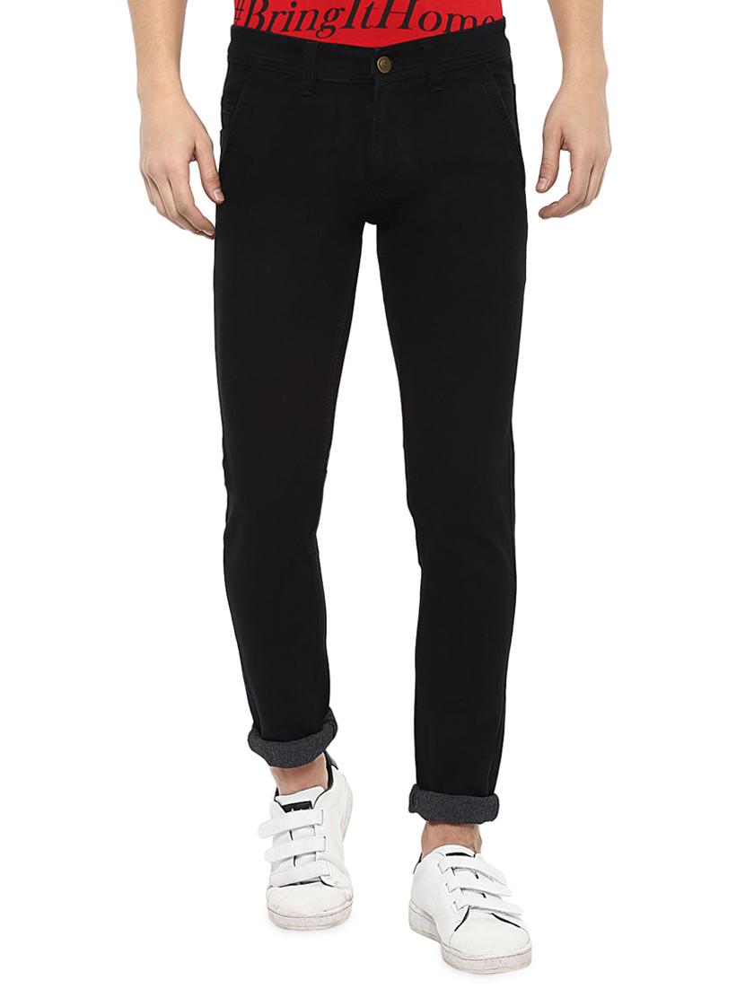 black solid plain jeans - 16135123 - Zoom Image - 1