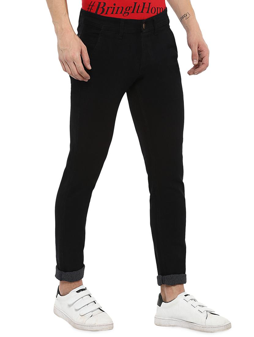black solid plain jeans - 16135123 - Zoom Image - 2