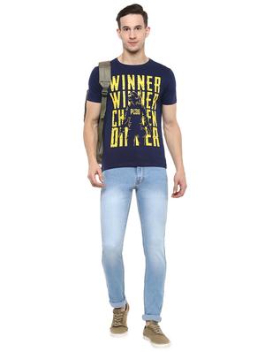 light blue cotton blend heavy washed jeans - 16135124 - Standard Image - 4