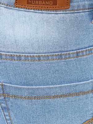 light blue cotton blend heavy washed jeans - 16135124 - Standard Image - 5