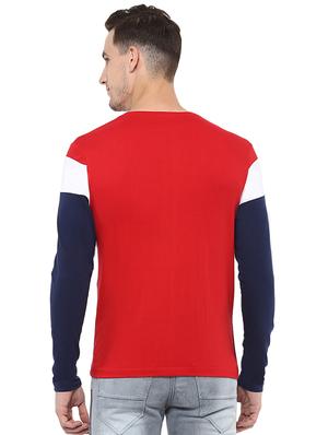 navy blue color block tshirt - 16135139 - Standard Image - 3