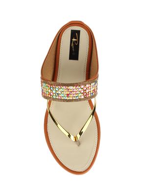 tan toe separator sandals - 16135541 - Standard Image - 4