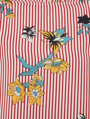 ruffle detail striped floral top - 16135680 - Standard Image - 5