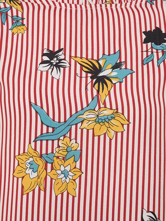 ruffle detail striped floral top - 16135680 - Zoom Image - 5