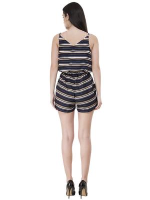 drawstring striped romper - 16135721 - Standard Image - 3