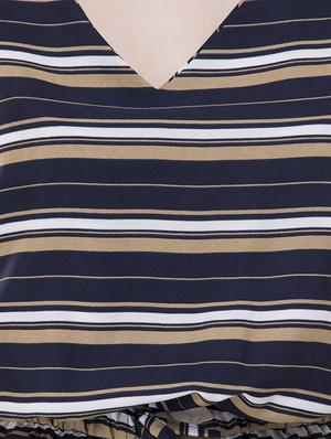 drawstring striped romper - 16135721 - Standard Image - 4