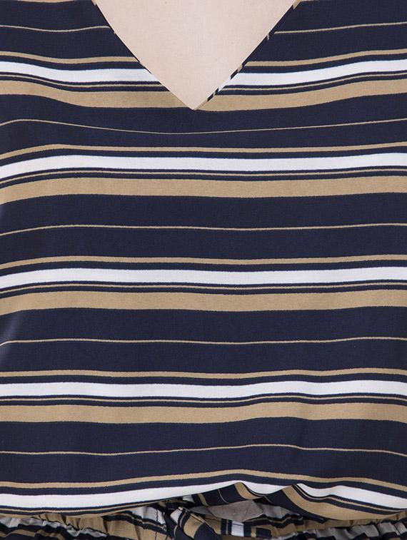 drawstring striped romper - 16135721 - Zoom Image - 4