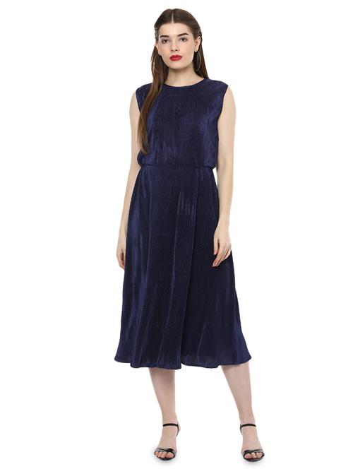 accordion pleat a-line dress - 16135862 - Standard Image - 1