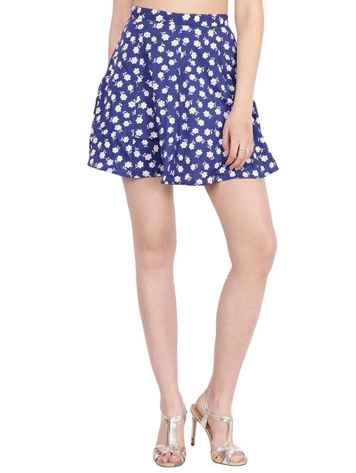 high rise floral flared skirt - 16136081 - Very Small Image - 1