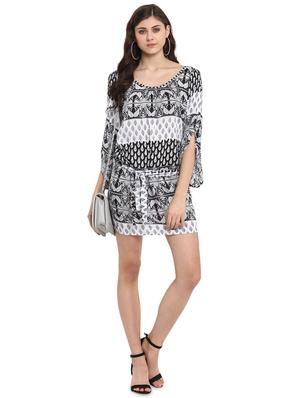 slit sleeved belted dress - 16136106 - Standard Image - 4