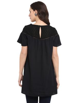 lace panel gather detail tunic - 16136108 - Standard Image - 3