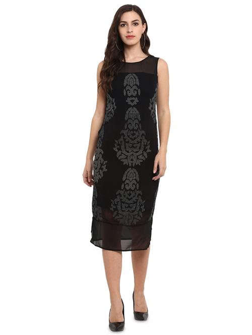 side slit embellished sheath dress - 16136121 - Standard Image - 1