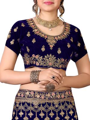 embroidered a-line lehenga - 16136549 - Standard Image - 3