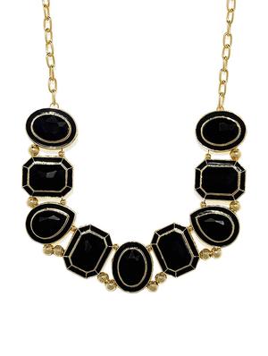 black metal short necklace - 16136751 - Standard Image - 2