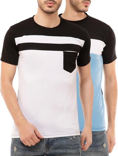 multi colored cotton blend combos t-shirt (set of 2) - 16137170 - Standard Image - 1