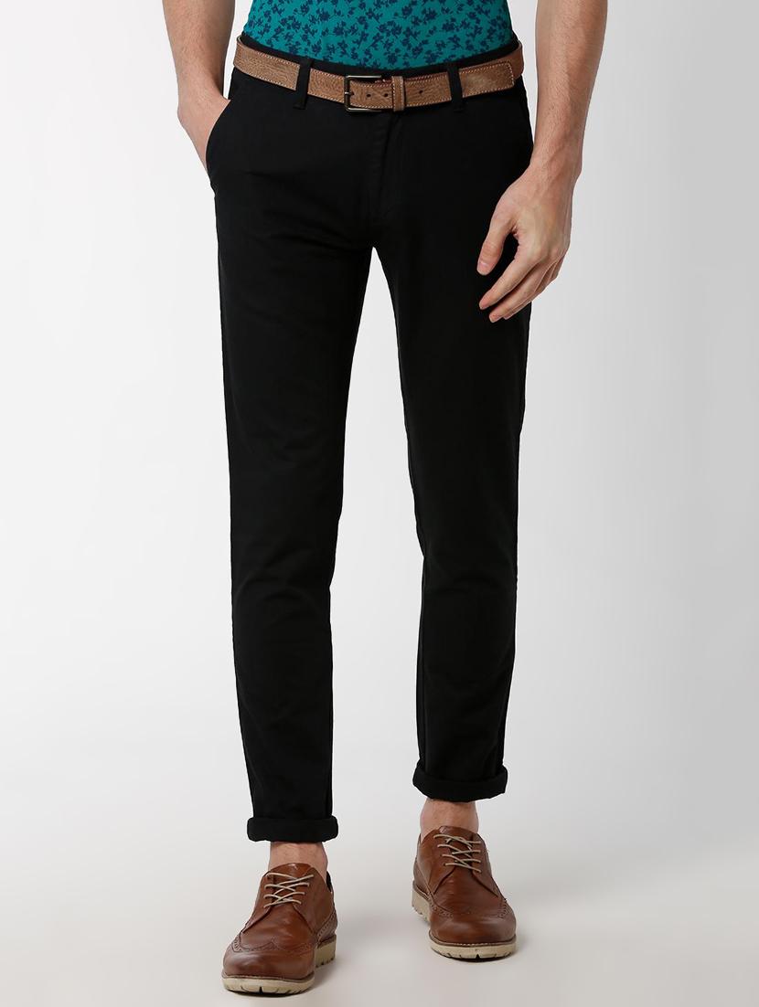 black solid chinos - 16137409 - Zoom Image - 1