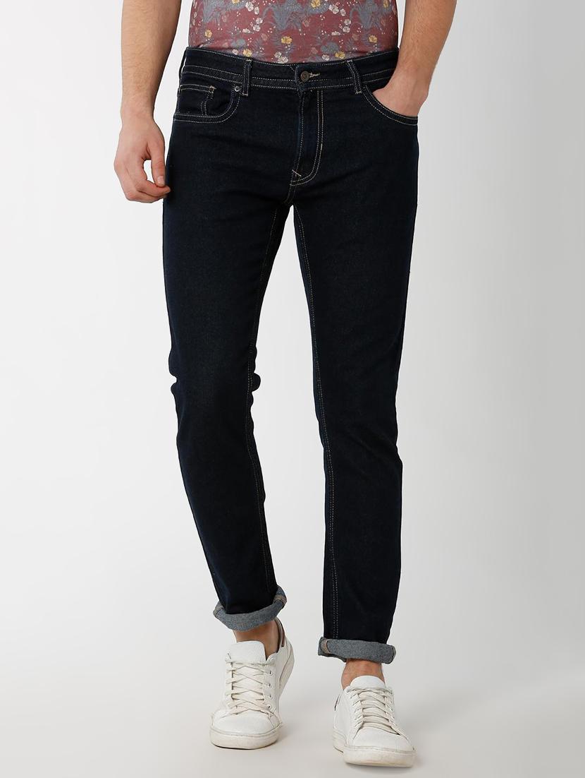 blue cotton plain jeans - 16137420 - Zoom Image - 1