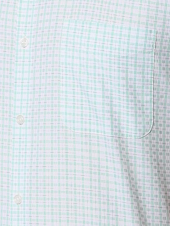 blue checkered formal shirt - 16137440 - Zoom Image - 5