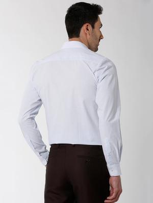 white printed formal shirt - 16137441 - Standard Image - 3