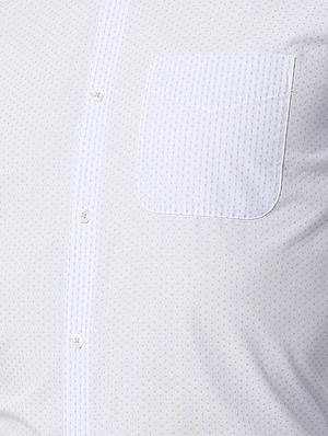 white printed formal shirt - 16137441 - Standard Image - 5