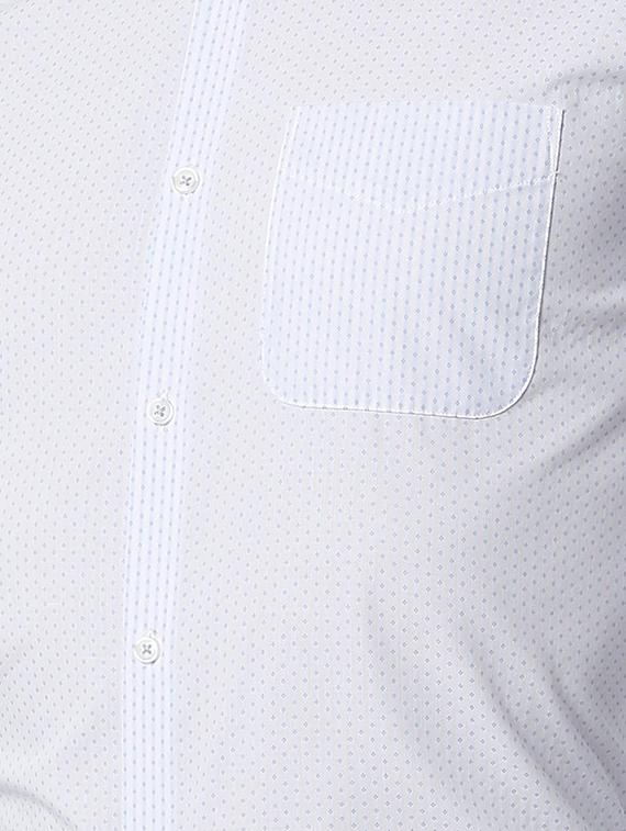 white printed formal shirt - 16137441 - Zoom Image - 5
