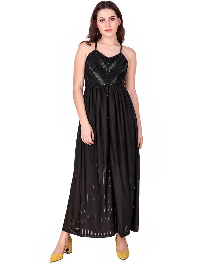 floral laced button up maxi dress - 16137585 - Zoom Image - 1