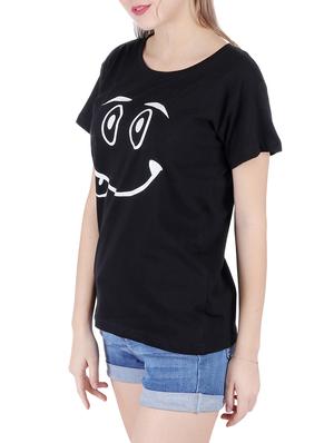 round neck graphic print tee - 16137997 - Standard Image - 2