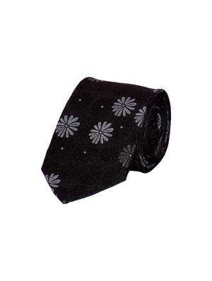 black micro fiber tie and pocket square - 16138507 - Standard Image - 2