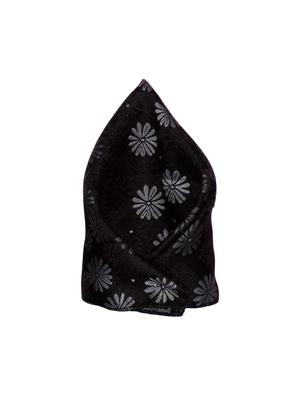 black micro fiber tie and pocket square - 16138507 - Standard Image - 3