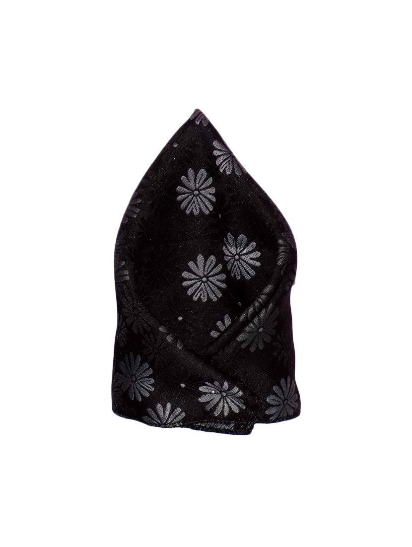 black micro fiber tie and pocket square - 16138507 - Zoom Image - 3